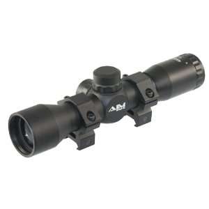 Aim Sports 4X32 Compact Mil Dot Scope with Rings:  Sports 