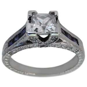  Antique Princess Cut Engagement Ring With GIA CERTIFIED F 