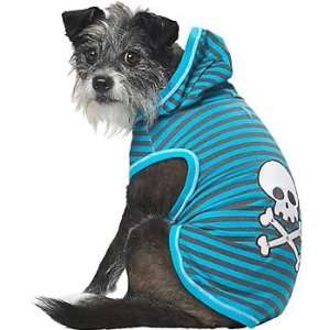   Wag a tude Striped Skull Dog Hoodie, Small Pet 