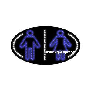  Animated Restrooms Logo LED Sign 