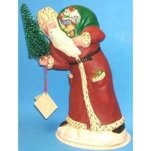  Schaller Paper Mache Large Walking Santa: Home & Kitchen
