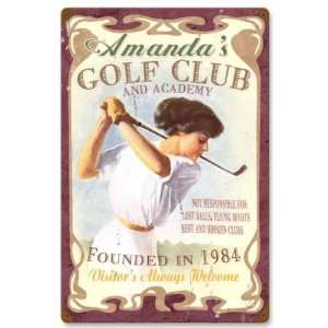  Golf Club Personalized Vintage Metal Sign   Victory 