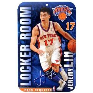  NBA Jeremy Lin New York Knicks Locker Room Sign Sports 