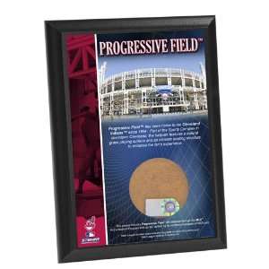MLB Cleveland Indians Progressive Field 4x6 Inch Game Used Dirt Plaque 