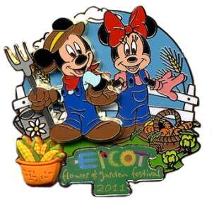 Disney Pin ~ Epcot Flower & Garden Mickey & Minnie 2011  