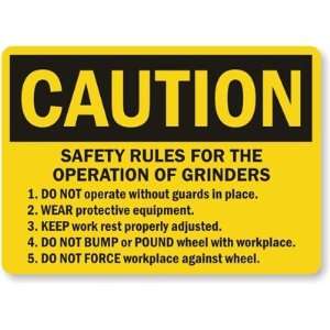  Caution Safety Rules For The Operation Of Grinders 
