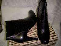 NEW VICTOR ALFARO LEATHER BLK ANKLE BOOTS SZ 9.5M & 10M  