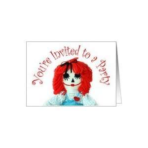 Rag Doll, Pary Invitation Card