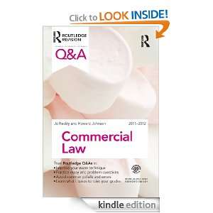 Commercial Law 2011 2012 (Questions and Answers) Jo Reddy, Howard 