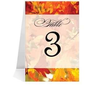  Wedding Table Number Cards   Autumn Splendor #1 Thru #22 