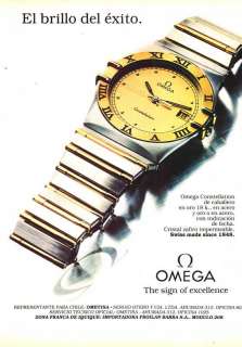 1992 OMEGA CONSTELLATION WATCH 1PG MAGAZINE PRINT AD  