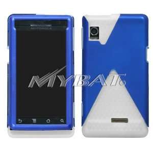 Verizon Motorola A855 Droid Solid Blue Hard Plastic with Clear White 