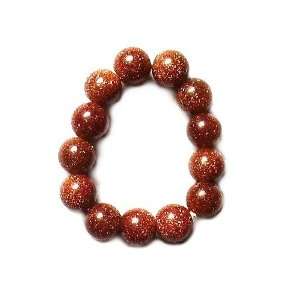  Goldstone Beads Stretch Ring, 4mm Beads Jewelry