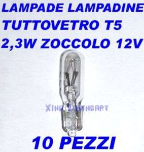 10 LAMPADE LAMPADINE T5 2,3W ZOCCOLO VETRO angel eyes  