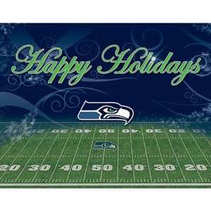  Seattle Seahawks NFL 2 PK Christmas Cards: Sports 