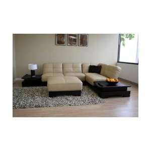  Leather Sectional Sofa Set   3 Piece with Sofa, Chaise and 
