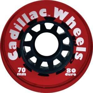  Cadillac 70mm Red Longboard Wheels (Set of 4) Sports 