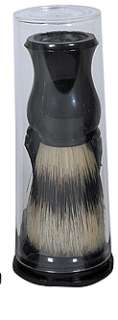 Omega SHAVE BRUSH & STAND   BLACK Shaving Boar Brush  