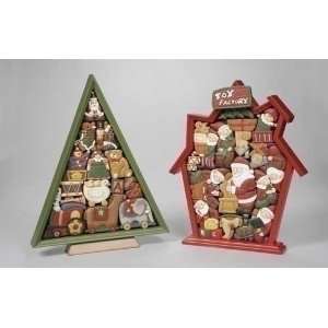 Set of 2 Happy Holidays Tree & Toy Factory 16 Piece Christmas Puzzles