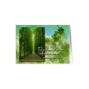 Arbor Day Tree Lined Path Inspirational Card