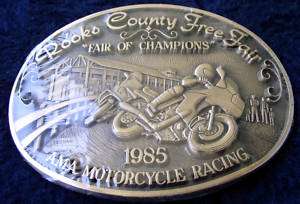 Vintage Rooks County Fair AMA Racing Belt Buckle  
