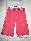 Mini Boden Pink Cargo Capri Pants Bermuda Shorts Size 5