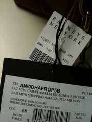 Lanvin Roux Fonce Mini Shopping Amalia LambSkin Cabas Chain Ribbon 