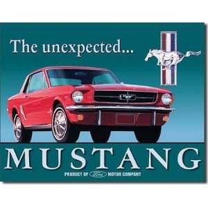   Mustang The Unexpected Car Logo Retro Vintage Tin Sign: Home & Kitchen