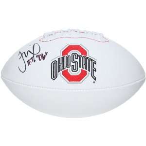   State Buckeyes #10 Troy Smith Autographed Logo Football Sports