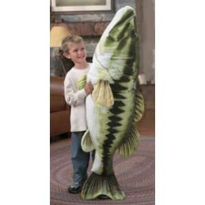  Giant Stuffed Fish Large Bass   Green Toys & Games