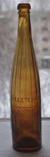 1920s Estonia Rare Amber Brown LIVONIA Beer Bottle MARK  