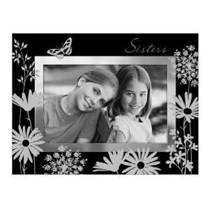   Sisters Black Glass Expression Frame, 4 by 6 Inch