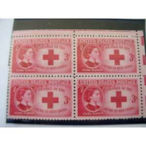  Block of $.03 Cent US Postal Stamps, Clara Barton, 1948, S 