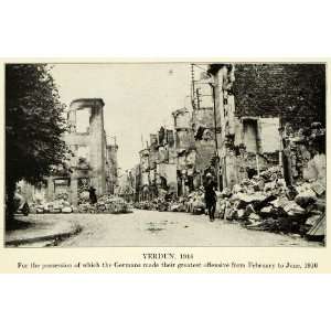  1917 Print Germany Attack Verdun City France WWI World War 
