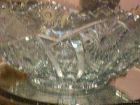 Vintage AMERICAN BRILLIANT crystal cut serving bowl~ABP  