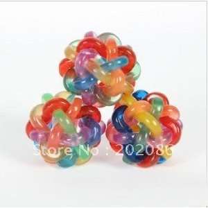whole 4cm colorful weave bouncing ball toy ball for pet 75pcs/lot fast 