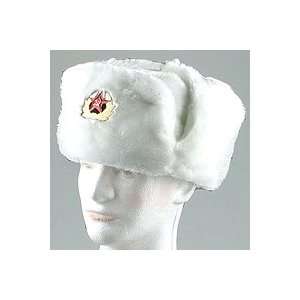  Soviet Military Hat (Ushanka white) 