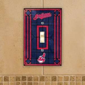    Cleveland Indians Art Glass Switch Cover