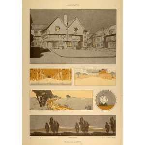  1904 Lithograph Art Nouveau Landscapes Maurice Dufrene 