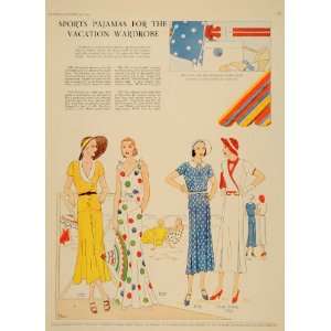 1931 Article Fashion Clothes Patterns Children Art Deco Dresses Sport 