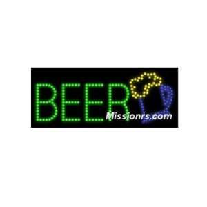  LED Sign, Beer Sign, Blue, Green and Yellow