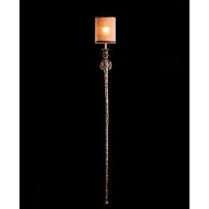 Paris wall torch long   brown trim, Smoked Brass, 220   240V (for use 