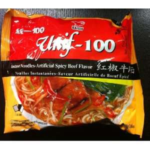   100 Instant Noodles  Artificial Spicy Beef Flavor 10*3.80oz/108g (10