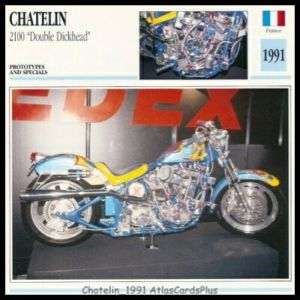 Motorcycle Card 1991 Chatelin 2100 V Twin custom Harley  