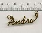 14KT GOLD EP ANDRA PERSONALIZED NAMEPLATE WORD CHARM