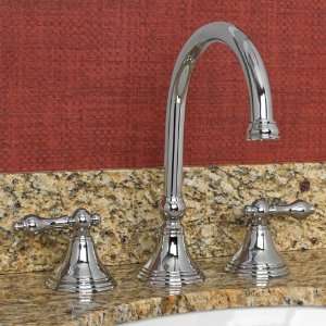 Melanie Widespread Lavatory Faucet with Metal Lever Handles   Chrome