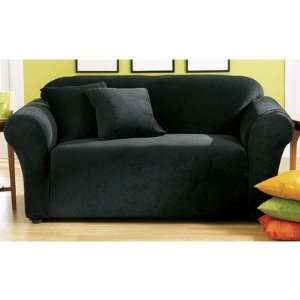  Sure Fit 185027270 Black Stretch Pique Chair Slipcover 
