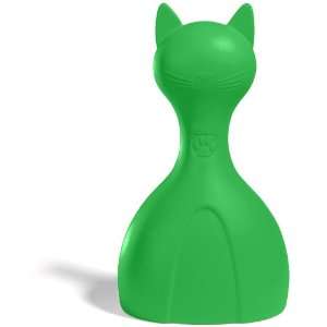   Gimme Kitty Stuffable Kitty Shaped Dog Toy, Small, Green