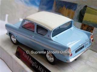 FORD ANGLIA CAR EXCELLENT DETAIL 1/43RD SCALE BLUE CLASSIC MODEL 