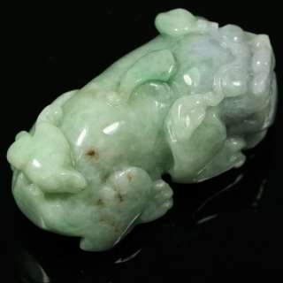 PiXiu Chinese Mythical Hybrid Green Lavender Pendant 100% A Jadeite 
